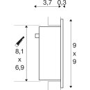 SLV 113292 LED-Wandeinbauleuchte FRAME CURVE eckig mattweiss ww