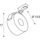 SLV 152601 LED-Stromschienenstrahler KALU TRACK LEDDISK ws 3000K 3P.