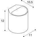 SLV 148016 Wandleuchte PLASTRA GL 104 ROUND weiss Gips G9 42W