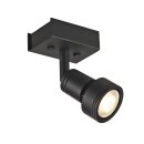 SLV 147360 Deckenleuchte PURI 1 matt schwarz GU10 50W mit DR