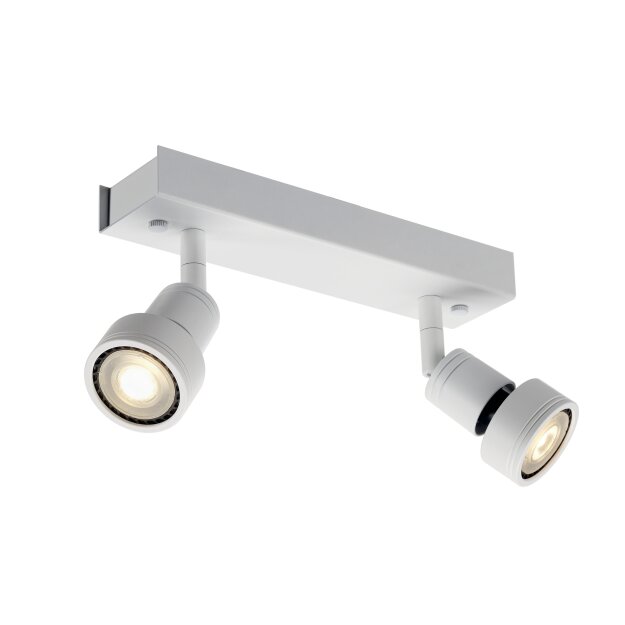 SLV 147371 Deckenleuchte PURI 2 mattweiss 2xGU10 2x50W mit DR