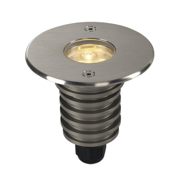 SLV 233520 LED-Bodeneinbaustrahler DasarHV rund Edel 6W 3000K 230V IP67