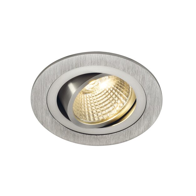 SLV 113876 LED-Deckeneinbaustrahler-Set NEW TRIA rund alu-br 6W 38° 2700K