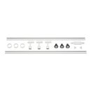 1-Phasen Stromschienen-Set Schwarz mit 3 PURI LED-Spots,...