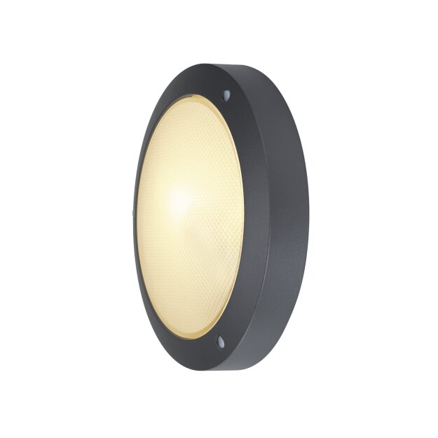 SLV 229075 Wand- / Deckenleuchte BULAN rund anthrazit E14 60W satiniert
