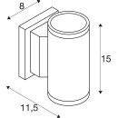 SLV 233114 Wandleuchte NEW MYRA UP/DOWN sil 2xGU10 2x35W IP55