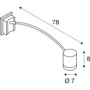 SLV 233135 Wandstrahler NEW MYRA CURVE ant GU10 50W IP55