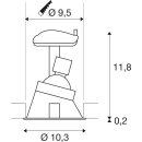 SLV 113151 Deckeneinbaustrahler HORN -A GU10 1xGU10 mattweiss