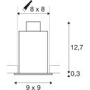 SLV 115511 Deckeneinbaustrahler KADUX 1 GU10 eckig weiss max. 50W