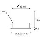 SLV 113830 Deckeneinbaustrahler NEW TRIA I ES111 SQUARE sw max. 75W