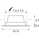 SLV 112721 LED-Deckeneinbaustrahler FRAME BASIC mattweiss 6W 3000K Treiber
