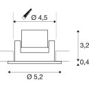 SLV 113970 LED-Deckeneinbaustrahler NEW TRIA MINI ROUND schwarz 30° 3000K Clip