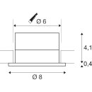 SLV 114421 LED-Deckeneinbaustrahler PATTA-I rund weiss 9W 38° 3000K Treiber