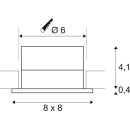 SLV 114431 LED-Deckeneinbaustrahler PATTA-I eckig weiss 9W 38° 3000K Treiber