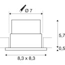 SLV 114450 LED-Deckeneinbaustrahler PATTA-F eckig sw 9W 38° 3000K Treiber