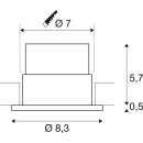 SLV 114441 LED-Deckeneinbaustrahler PATTA-F rund weiss 9W 38° 3000K Treiber