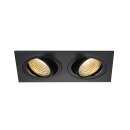 SLV 113890 LED-Deckeneinbaustrahler-Set NEW TRIA 2 SQUARE...