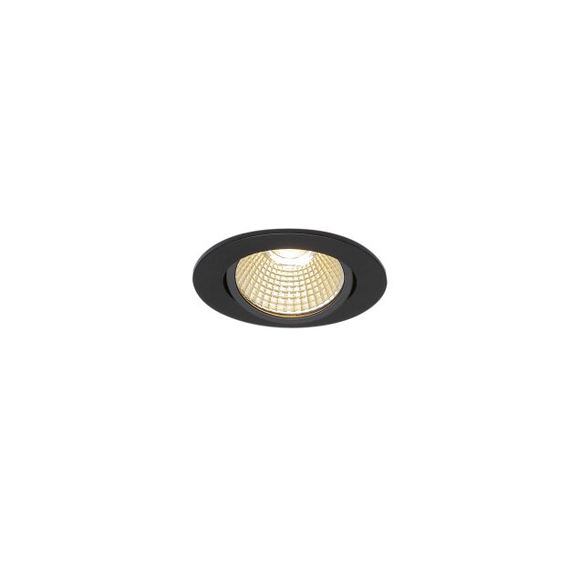 SLV 114380 LED-Deckeneinbaustrahler-Set NEW TRIA 68 ROUND sw 9W 38° 3000K