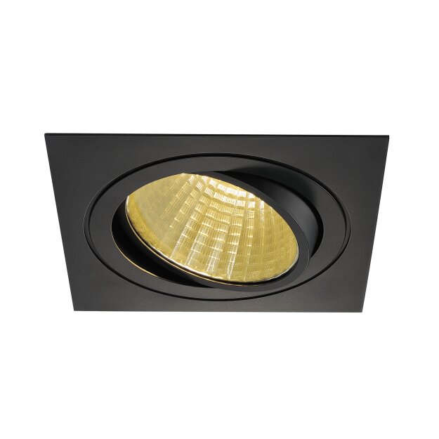 SLV 114280 LED-Deckeneinbaustrahler-Set NEW TRIA SQUARE sw 25W 30° 2700K Clip