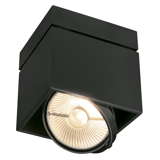 SLV 117100 LED-Deckenleuchte KARDAMOD SURFACE ES111 eckig sw max. 75W