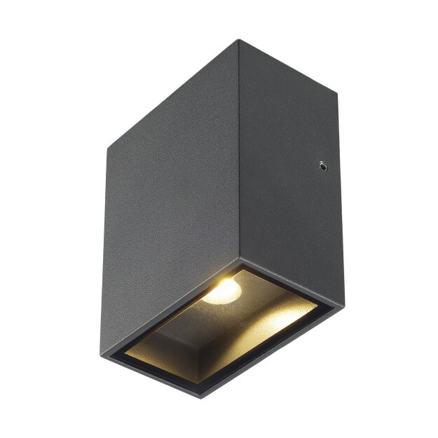 SLV 232435 LED-Wandleuchte QUAD 1 XL eckig anthrazit 1x3 2W 3000K