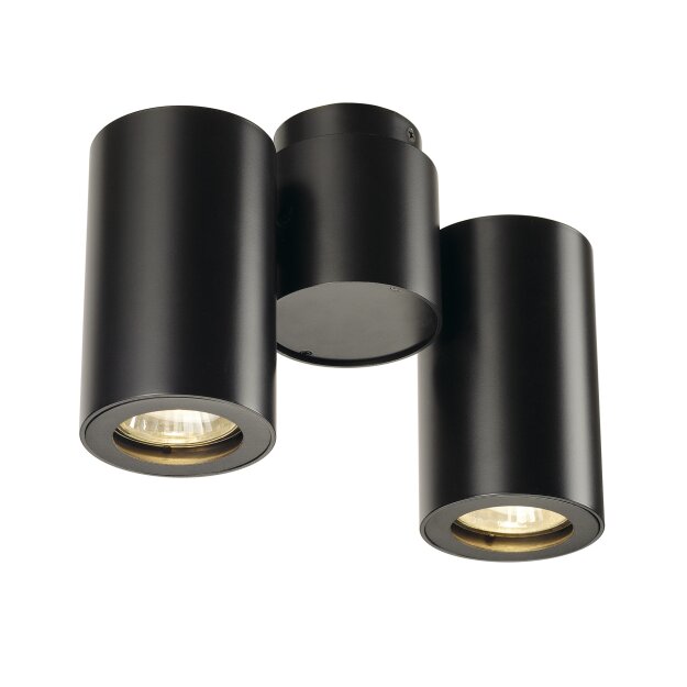 SLV 151830 Wand- / Deckenleuchte ENOLA_B double schwarz 2xGU10 max. 2x50W