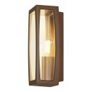 SLV 230657 Wandleuchte MERIDIAN BOX 2 rost E27 max. 25W klar