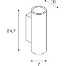 SLV 148060 Wandleuchte Plastra Tube Gips rund 2xGU10