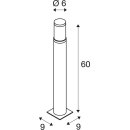 SLV 228110 LED-Stehleuchte TRUST 60 Edelstahl 316 LED