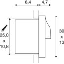 SLV 233635 LED-Wandeinbauleuchte SOFT TECH anthrazit