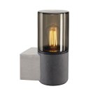 SLV 155752 Wandleuchte CONCRETE TUBE Rauchglas E27