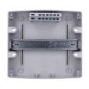 Voxura Aufputz Feuchtraum Verteiler 1-reihig IP65 8 Module, Tür transparent