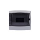Voxura Aufputz Feuchtraum Verteiler 1-reihig IP65 8 Module, Tür transparent