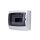 Voxura Aufputz Feuchtraum Verteiler 1-reihig IP65 8 Module, Tür transparent