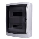 Voxura Aufputz Feuchtraum Verteiler 2-reihig IP65 26 Module, Tür transparent