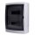 Voxura Aufputz Feuchtraum Verteiler 2-reihig IP65 26 Module, Tür transparent