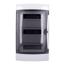 Voxura Aufputz Feuchtraum Verteiler 3-reihig IP65 42 Module, Tür transparent