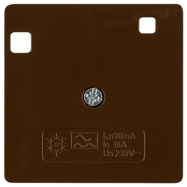 Berker 149601 Zentralstück für FI-Schutzschalter System 50x50 mm Braun glänzend