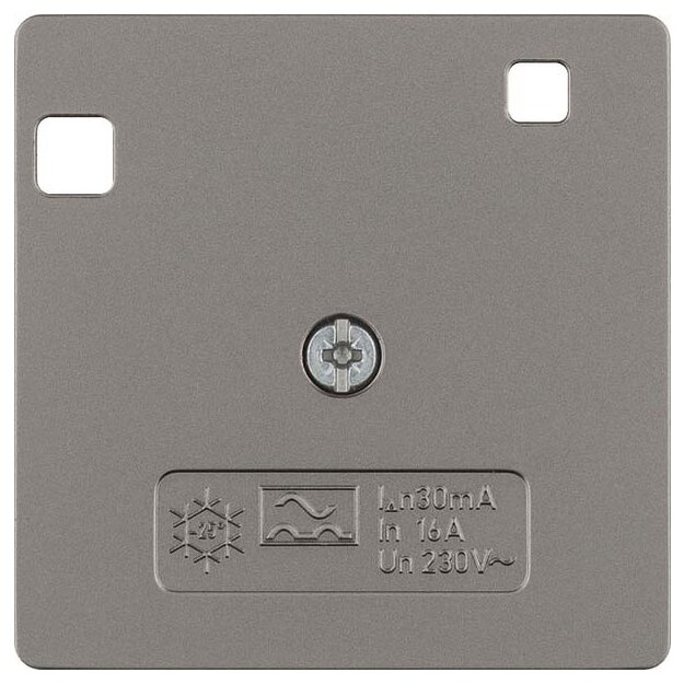 Berker 149604 Zentralstück für FI-Schutzschalter System 50x50 mm Edelstahl lackiert