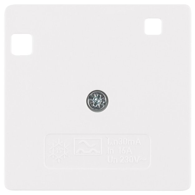 Berker 149609 Zentralstück für FI-Schutzschalter System 50x50 mm Polarweiß glänzend