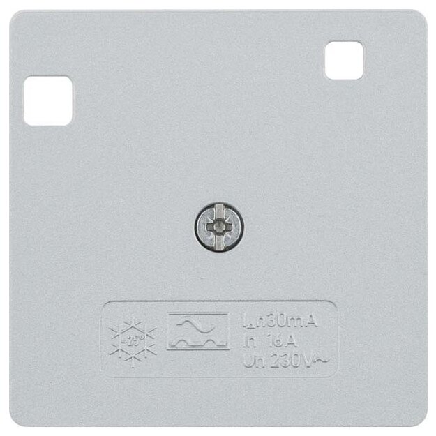 Berker 14961404 Zentralstück für FI-Schutzschalter System 50x50 mm Alu matt lackiert