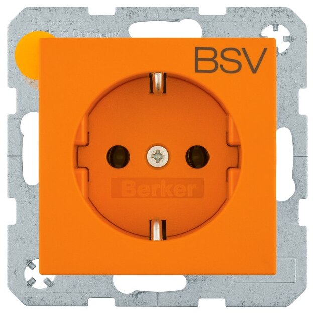 Berker 47431917 Steckdose SCHUKO Aufdruck BSV S.1/B.3/B.7 matt Orange