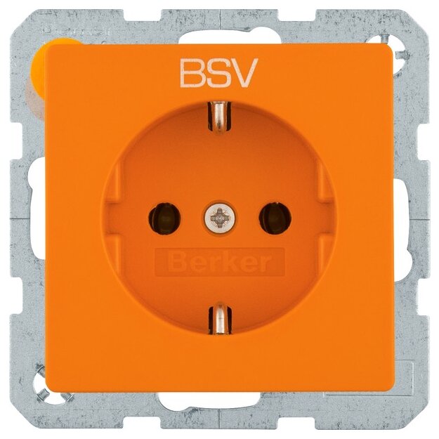 Berker 47436017 Steckdose SCHUKO Aufdruck BSV Q.x Orange samt