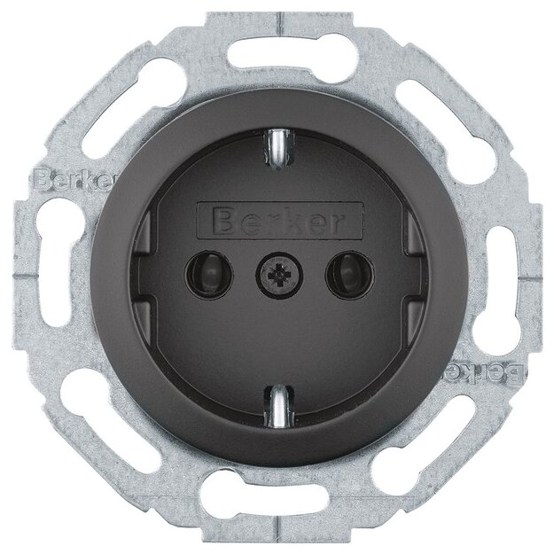 Berker MAN0100917 Steckdose SCHUKO mit Schraub-Liftklemmen in 45°-Stufen variable Einbaulage