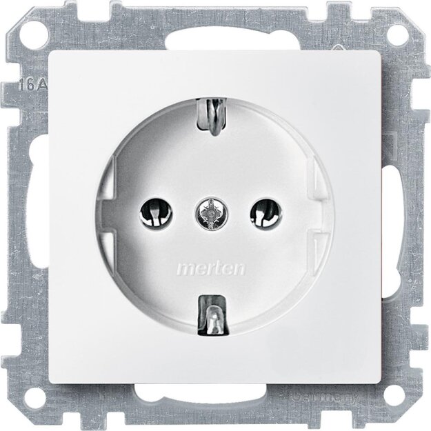 Merten MEG2366-0325 Schuko Steckdose mit USB Ladegerät Aktivweiß System M