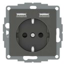 Merten MEG2366-0414 Schuko Steckdose mit USB...