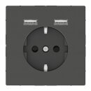 Merten MEG2366-6034 Schuko Steckdose mit USB...