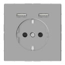 Merten MEG2366-6036 Schuko Steckdose mit USB...