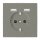 Merten MEG2366-6050 Schuko Steckdose mit USB Ladegerät Nickelmetallic System Design