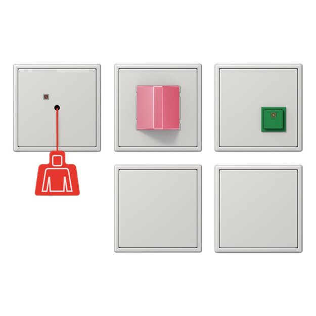 Jung NRSLS0834-2LG Notrufset (Thermoplast bruchsicher) Lichtgrau Serie LS